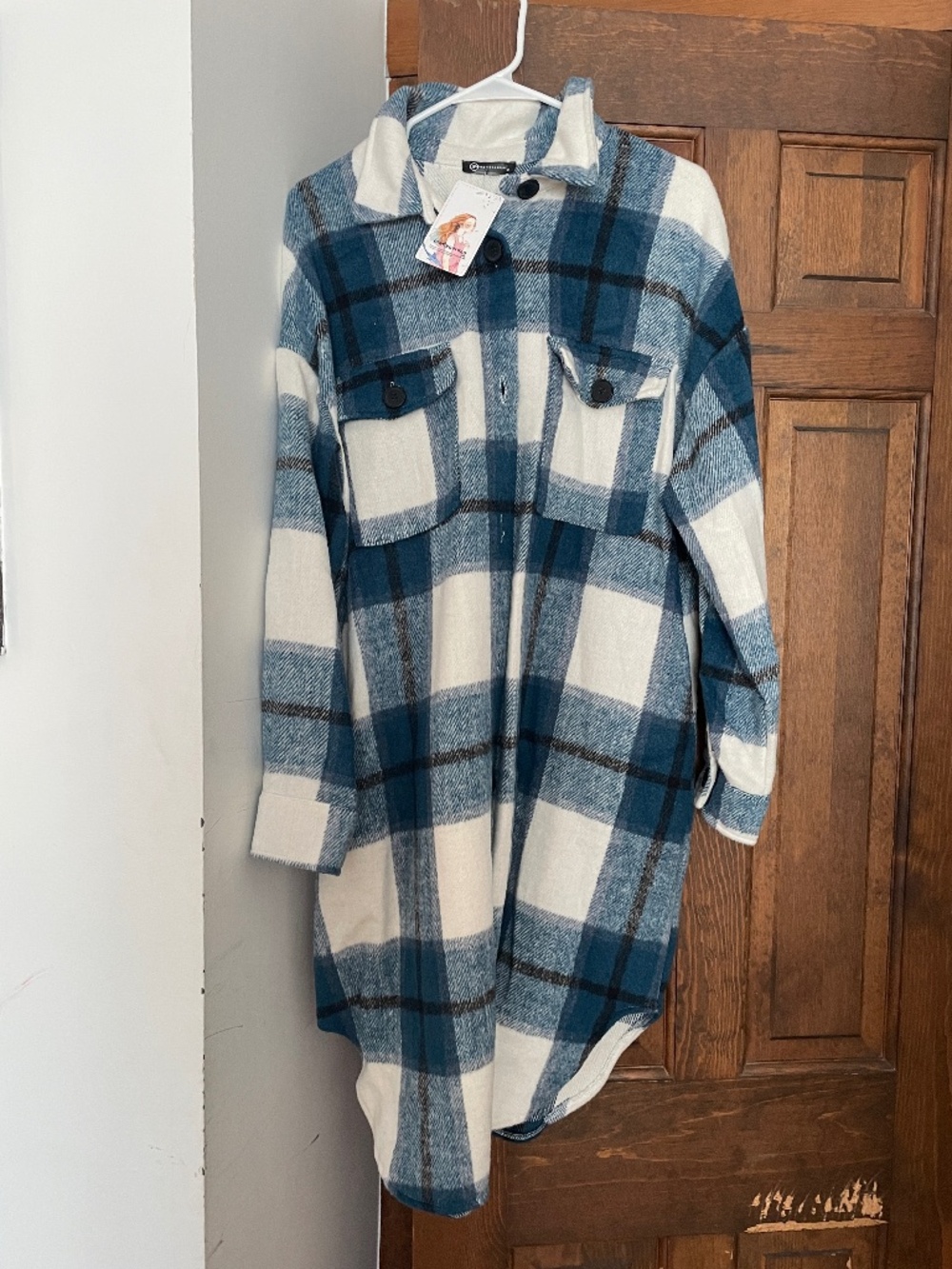Long Flannel Shacket NWT